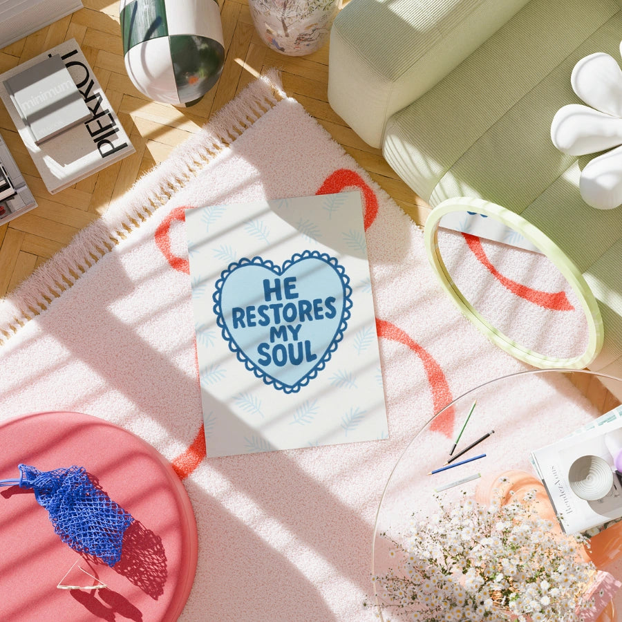 Egli restaura la mia anima - Stampa cristiana del Salmo 23