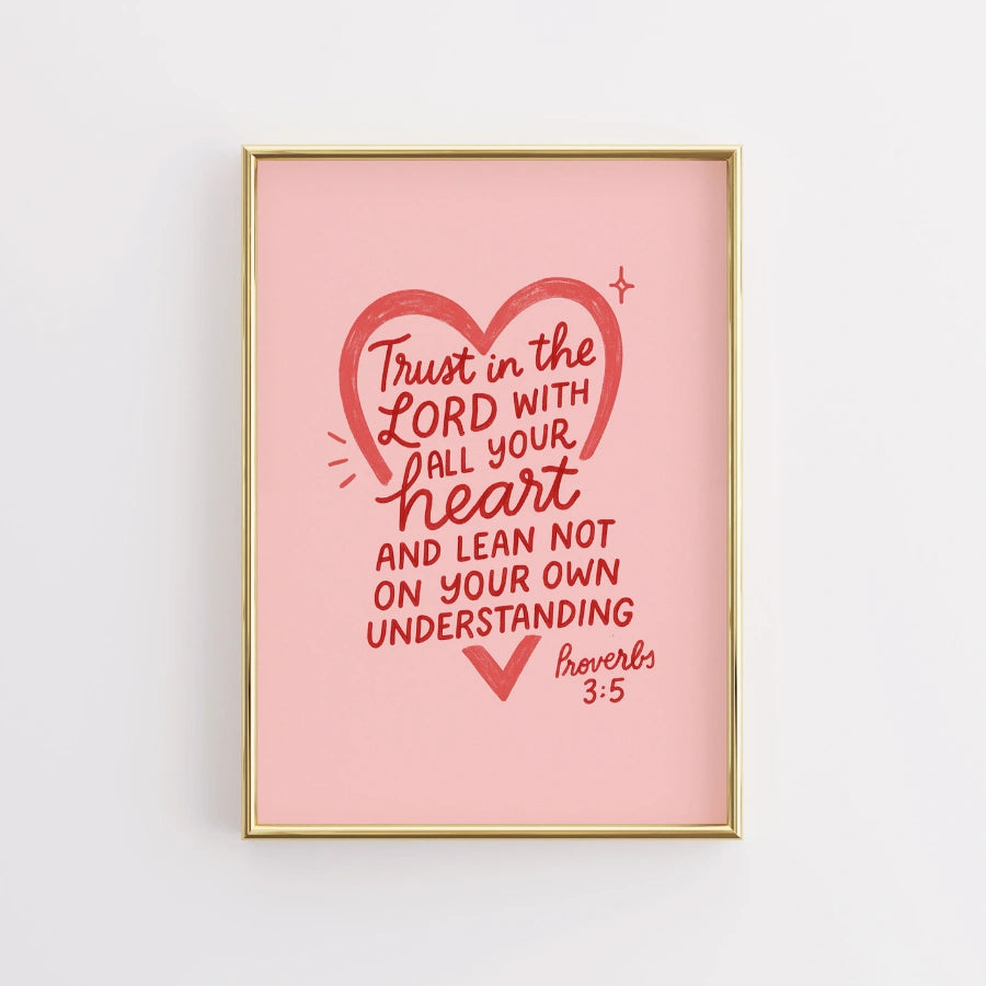 Poster con versetti della Bibbia – Opera d'arte ispiratrice basata sulle Scritture