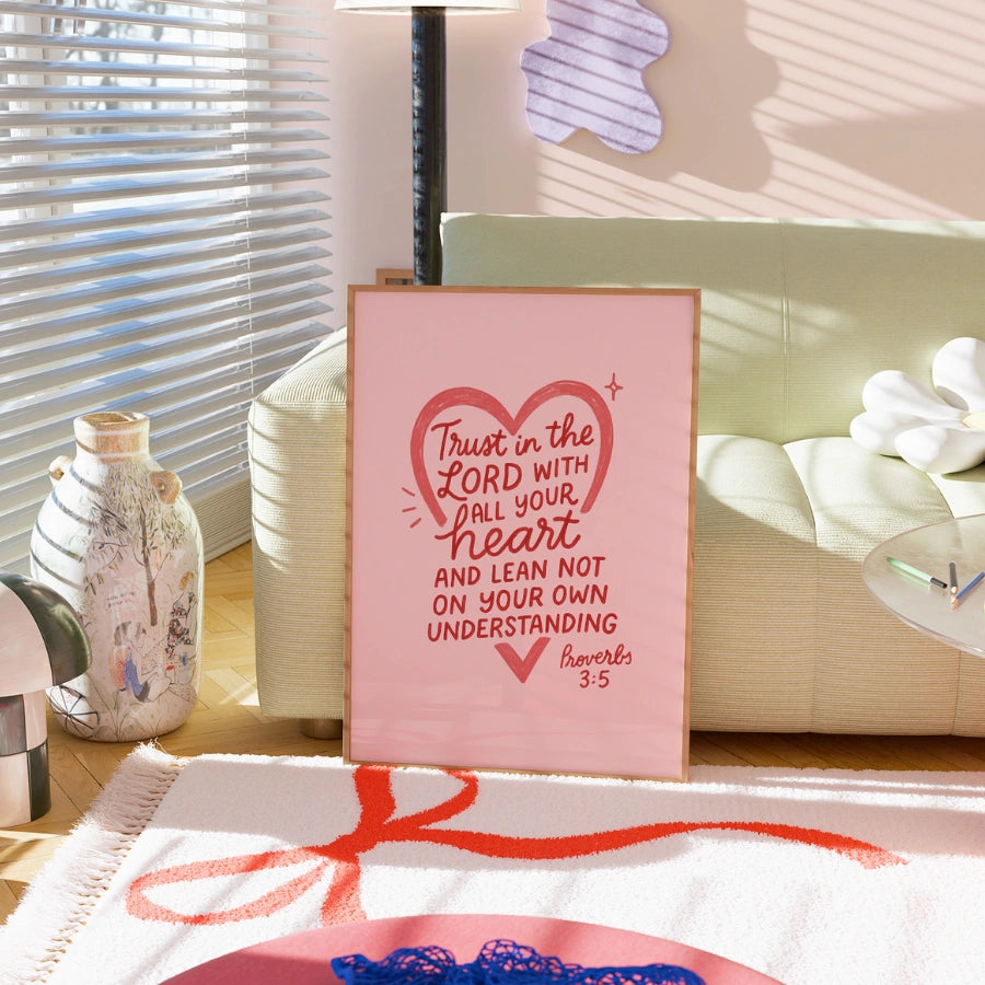 Poster con versetti della Bibbia – Opera d'arte ispiratrice basata sulle Scritture