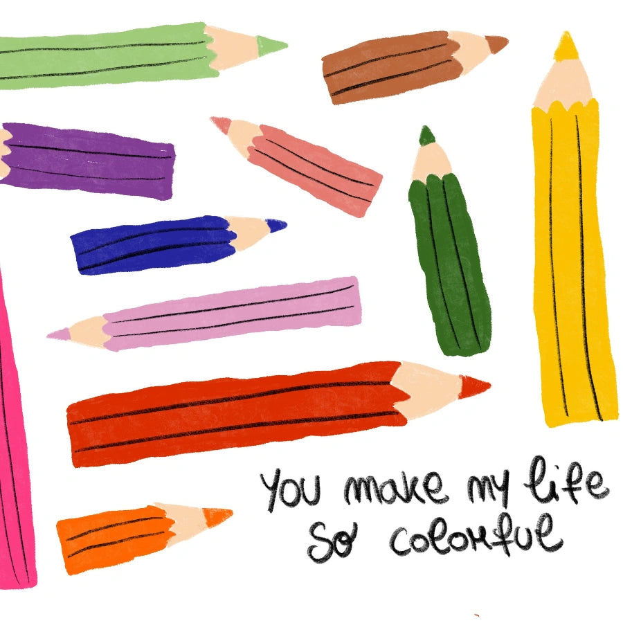 Stampa con matite colorate per la cameretta dei bambini: simpatica decorazione da parete per bambini