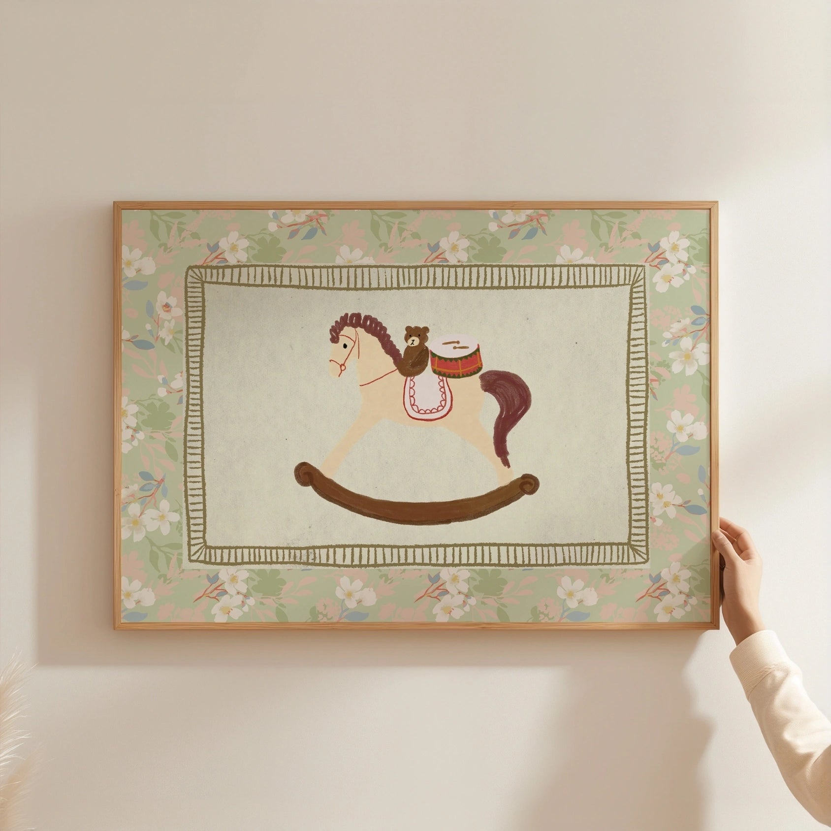 Decorazione murale con giocattoli d'epoca