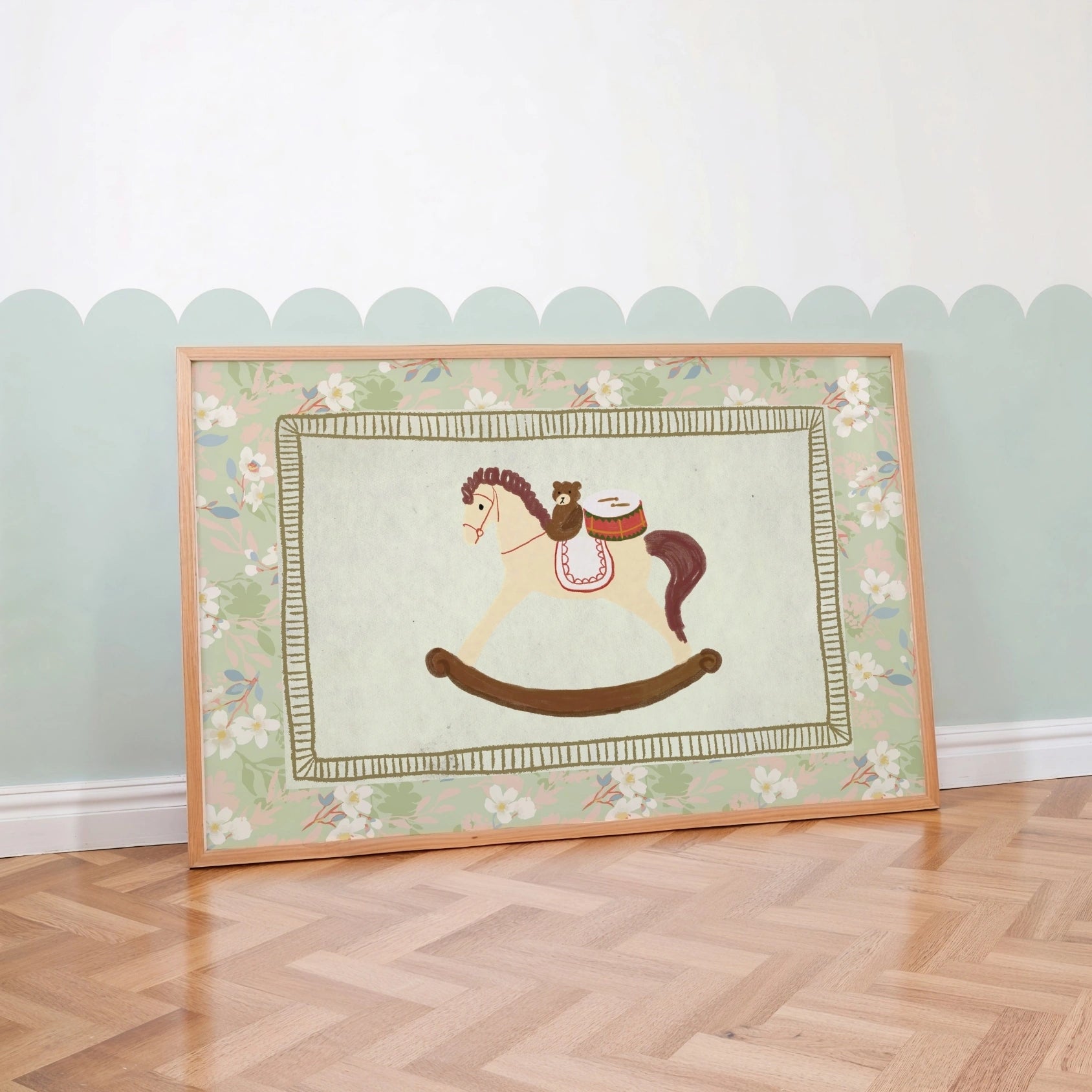 Decorazione murale con giocattoli d'epoca