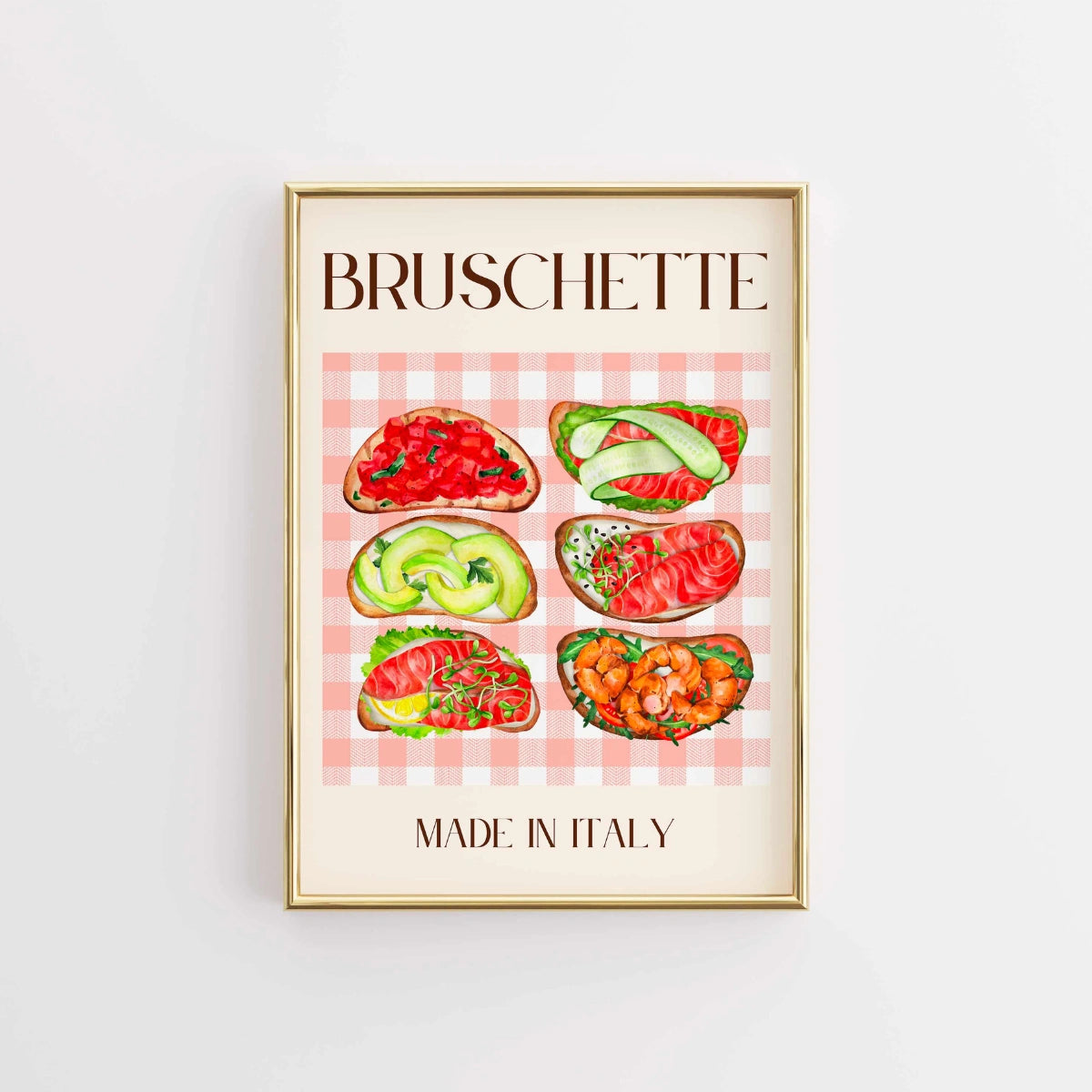 Bruschetta Wall Art – Decorazione per cucina italiana