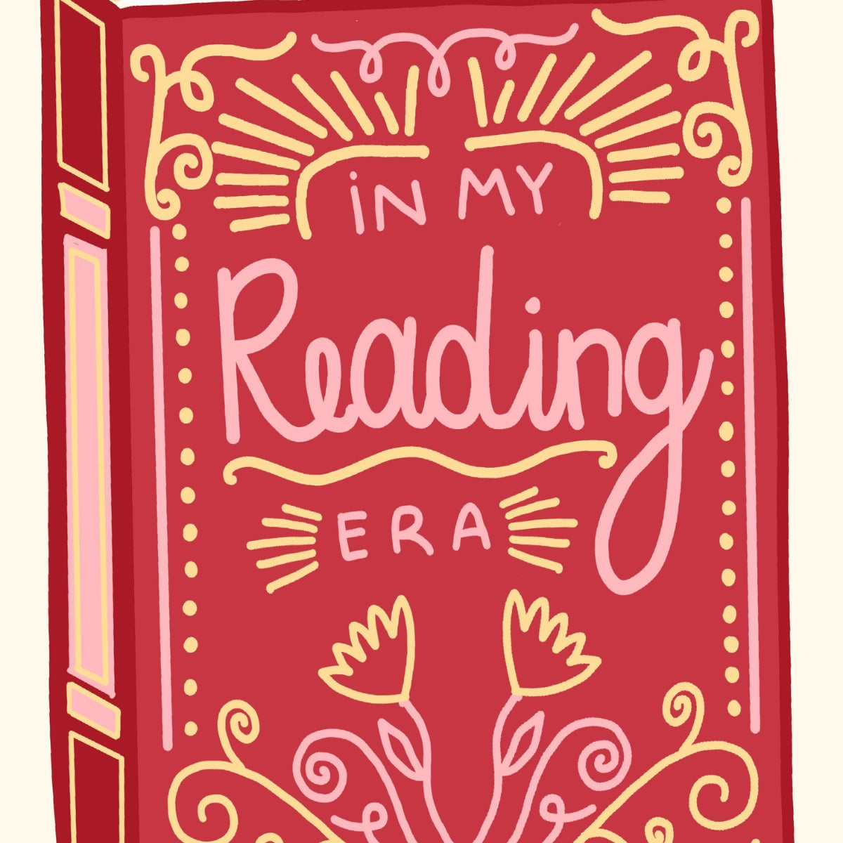 Stampa "In My Reading Era" - Arte murale ispirata all'estetica dei libri per lettori, camere da letto accoglienti e angoli letterari