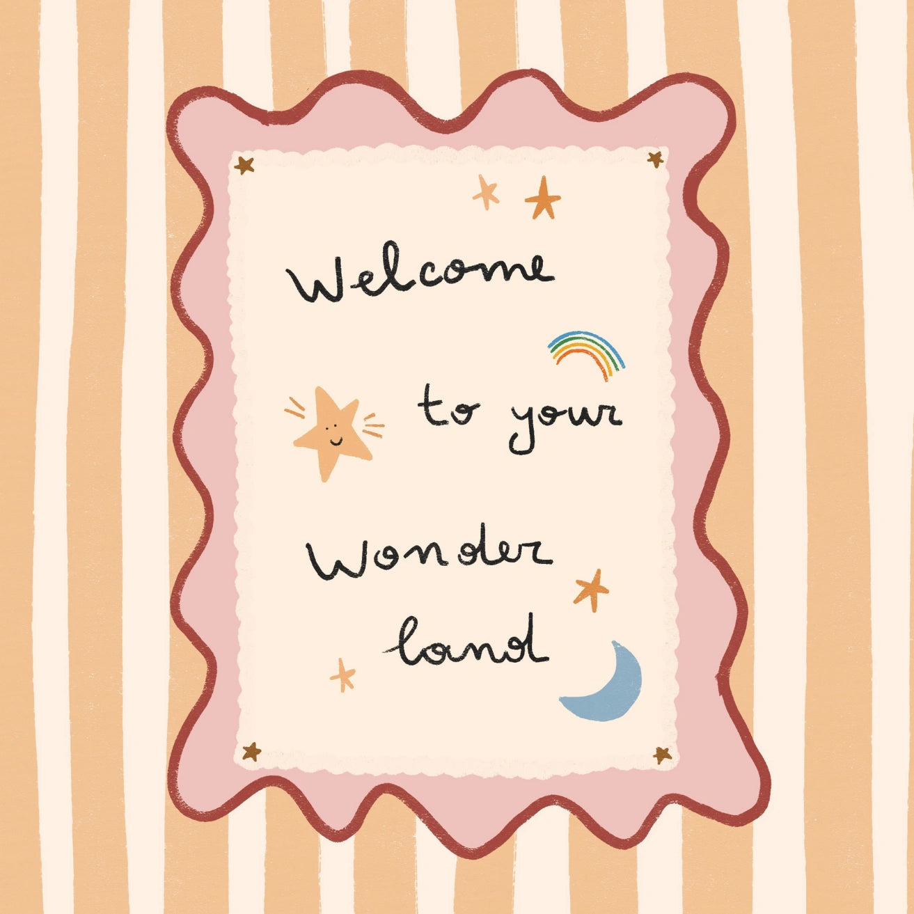 Decorazione murale a strisce per bambini