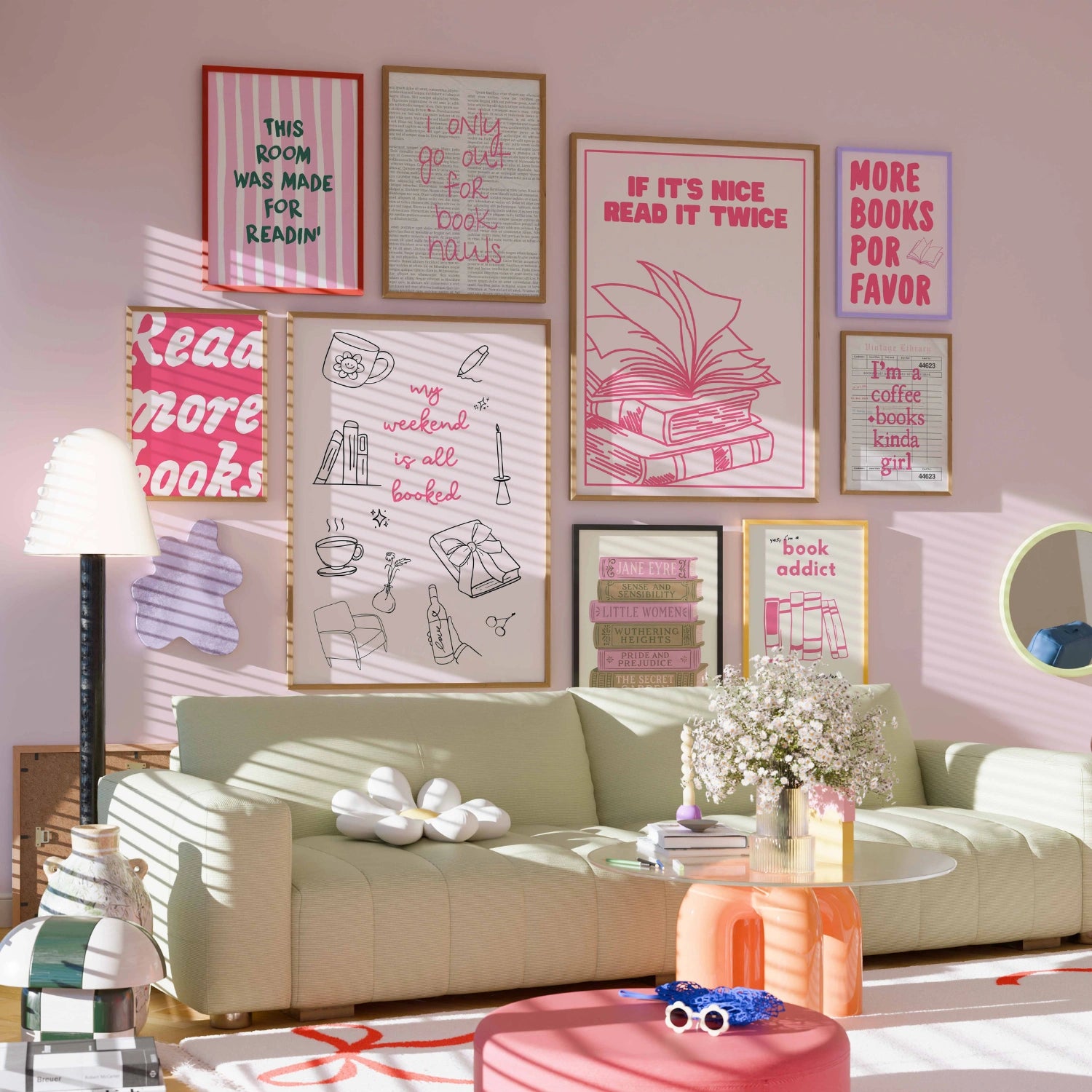 Decorazioni rosa fatte a mano, oltre 100 stampe