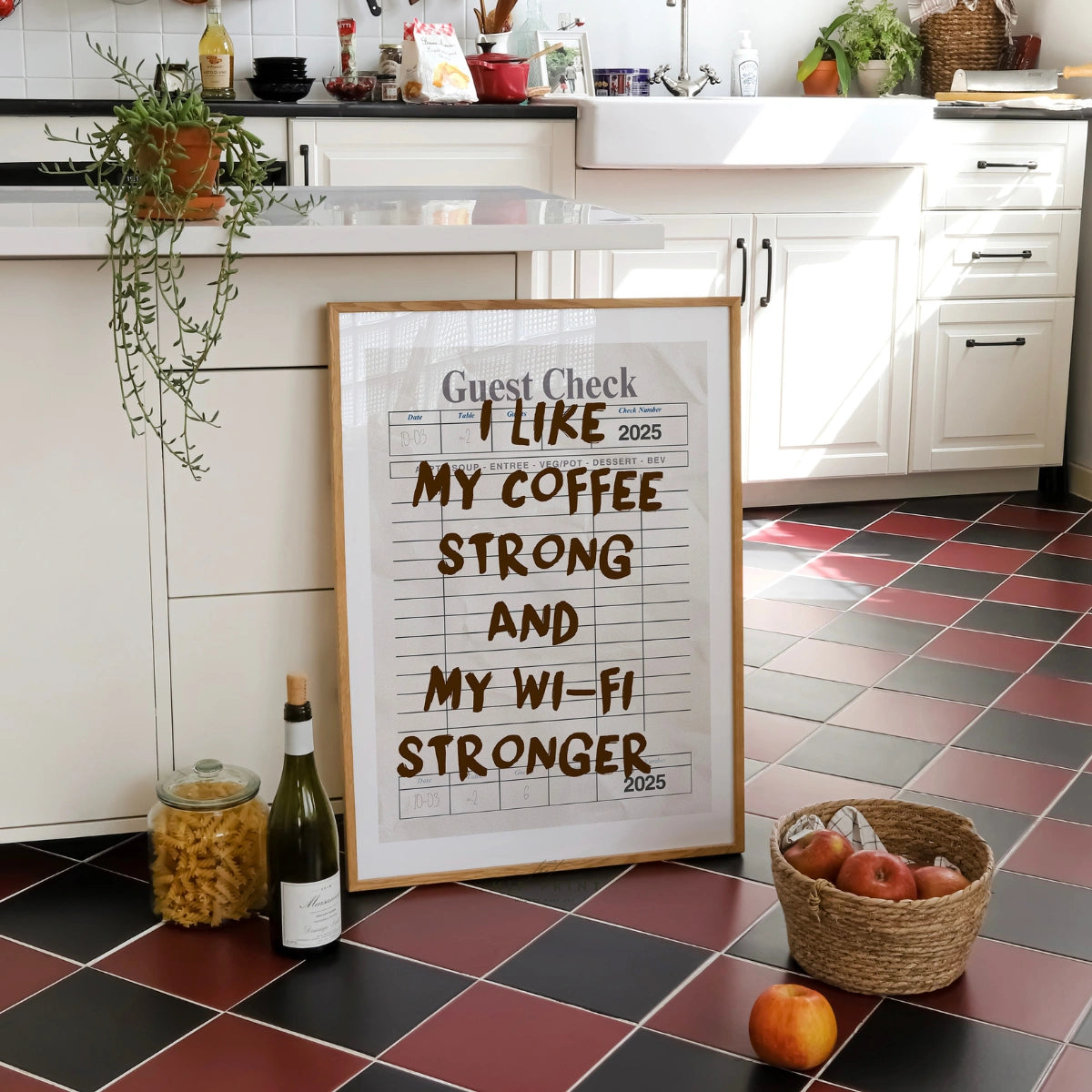 Divertente citazione sul caffè da parete – Stampa WiFi sul caffè