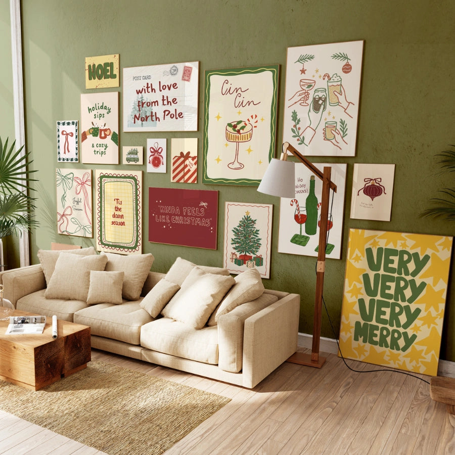 Decorazioni natalizie minimali fatte a mano, oltre 100 stampe