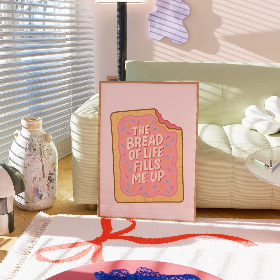 Il pane della vita mi riempie - Arte murale - Stampa pop-tart cristiana