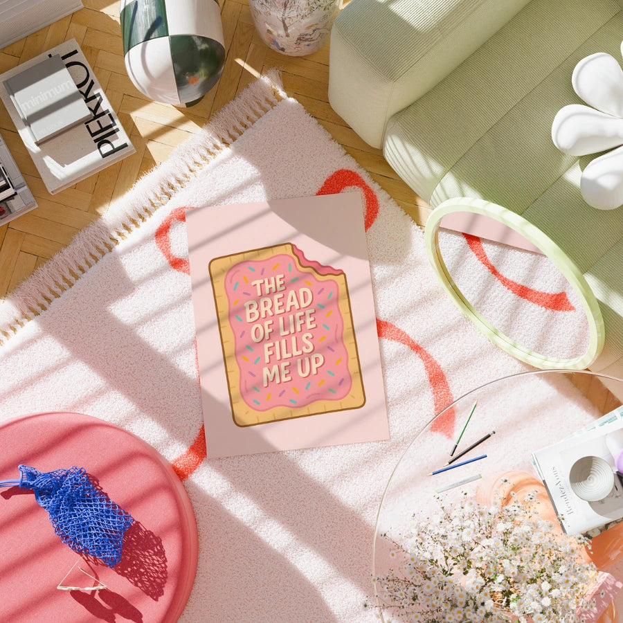 Il pane della vita mi riempie - Arte murale - Stampa pop-tart cristiana