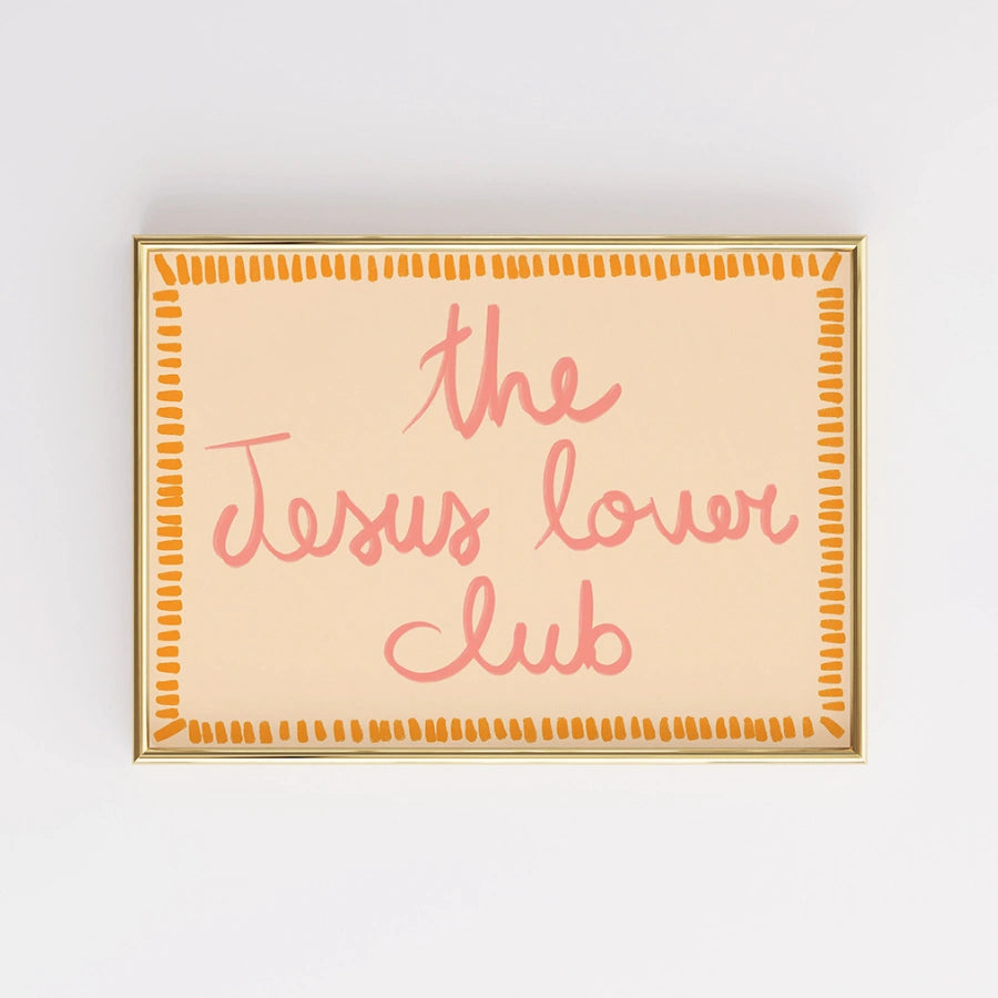 The Jesus Lover Club Wall Art – Stampa cristiana alla moda