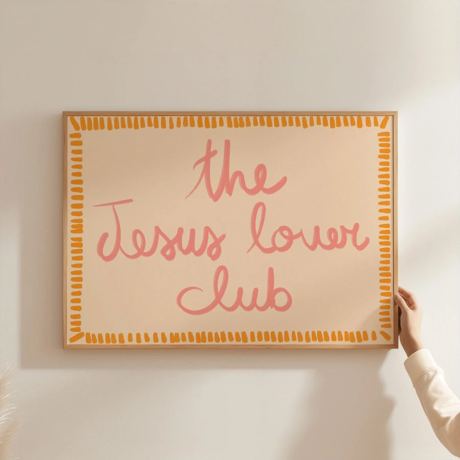 The Jesus Lover Club Wall Art – Stampa cristiana alla moda