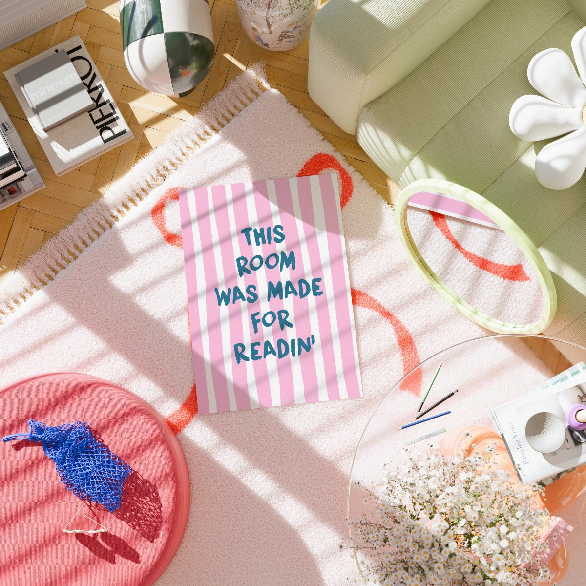 Stampa Room Made for Reading - Divertente arte murale a tema libresco