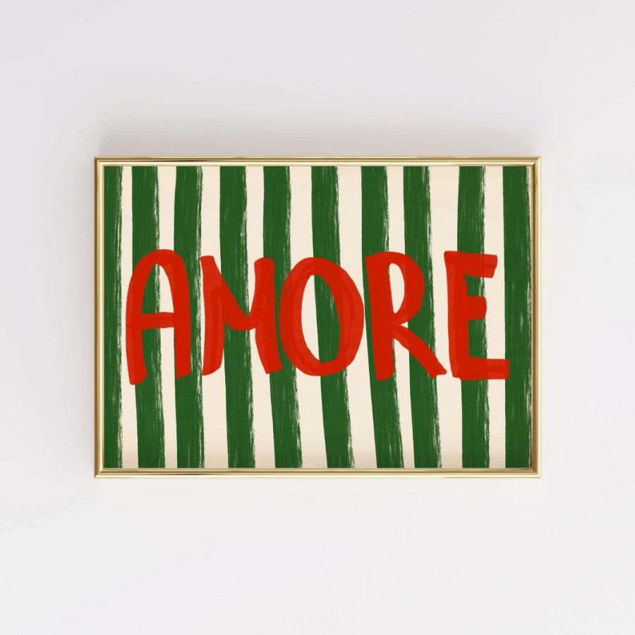 Stampa artistica da parete Amore - Poster con parole italiane in grassetto