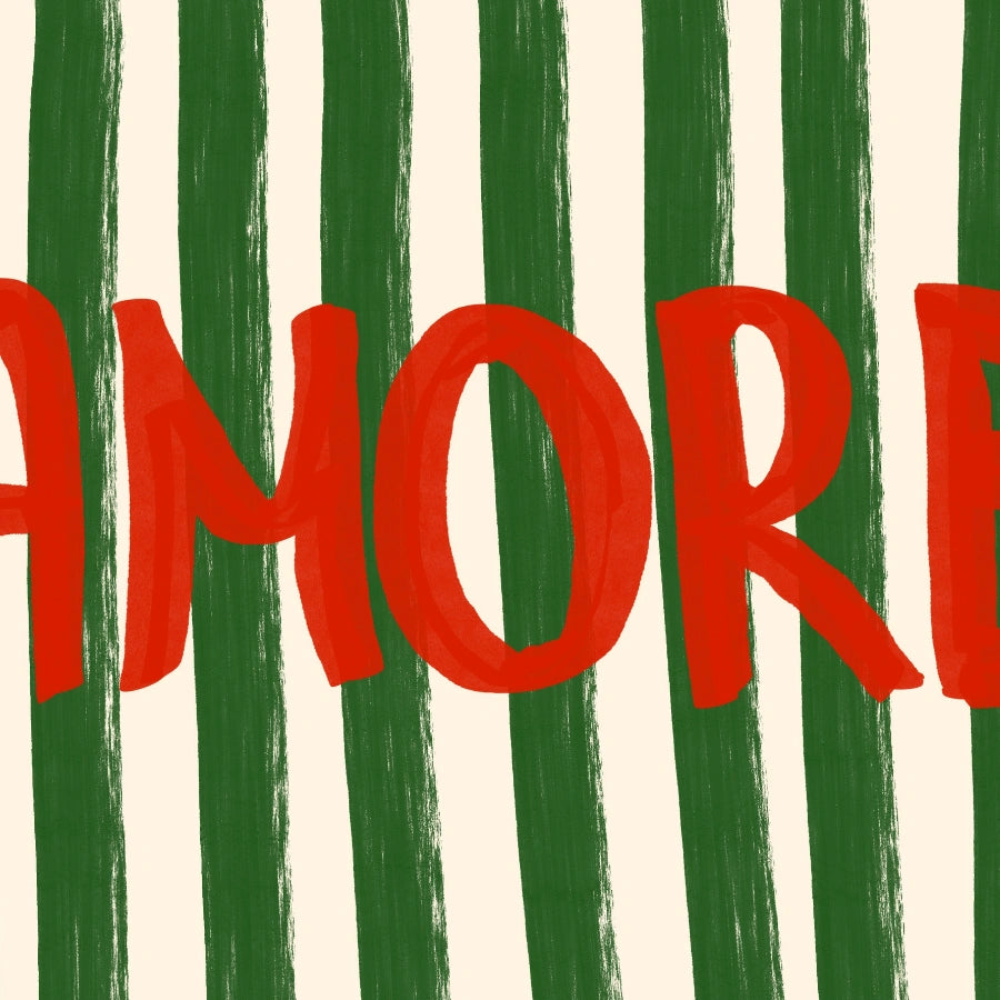 Stampa artistica da parete Amore - Poster con parole italiane in grassetto
