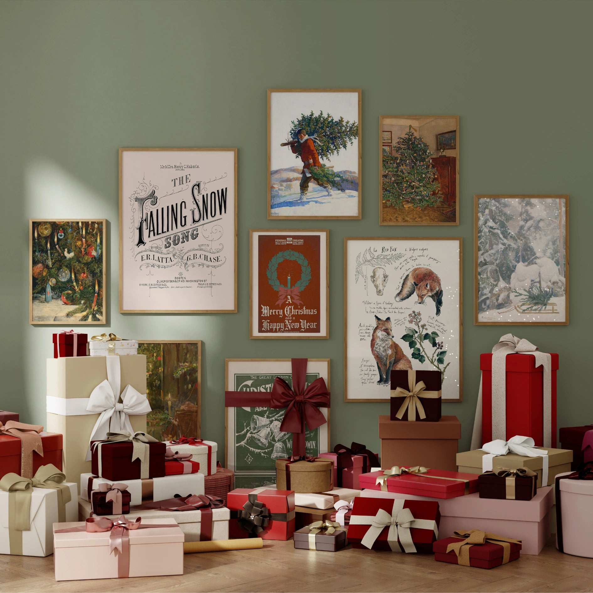 Natale e inverno vintage, oltre 300 stampe