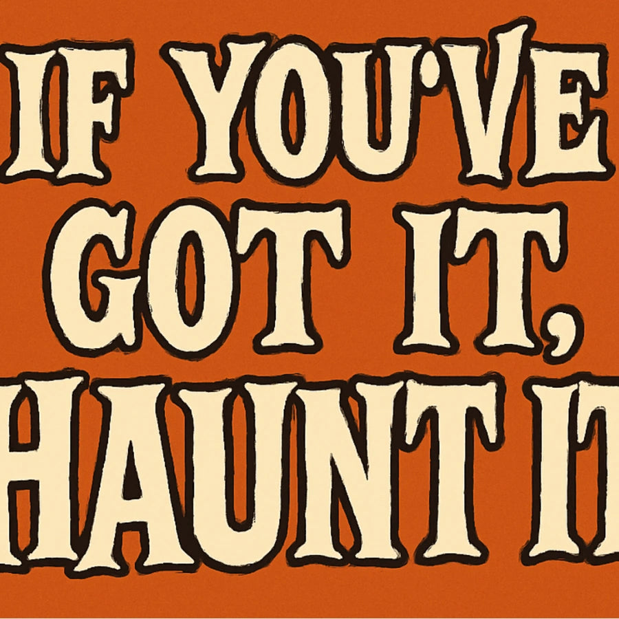 Stampabile "Haunt It Halloween" - Citazione divertente retrò di Halloween