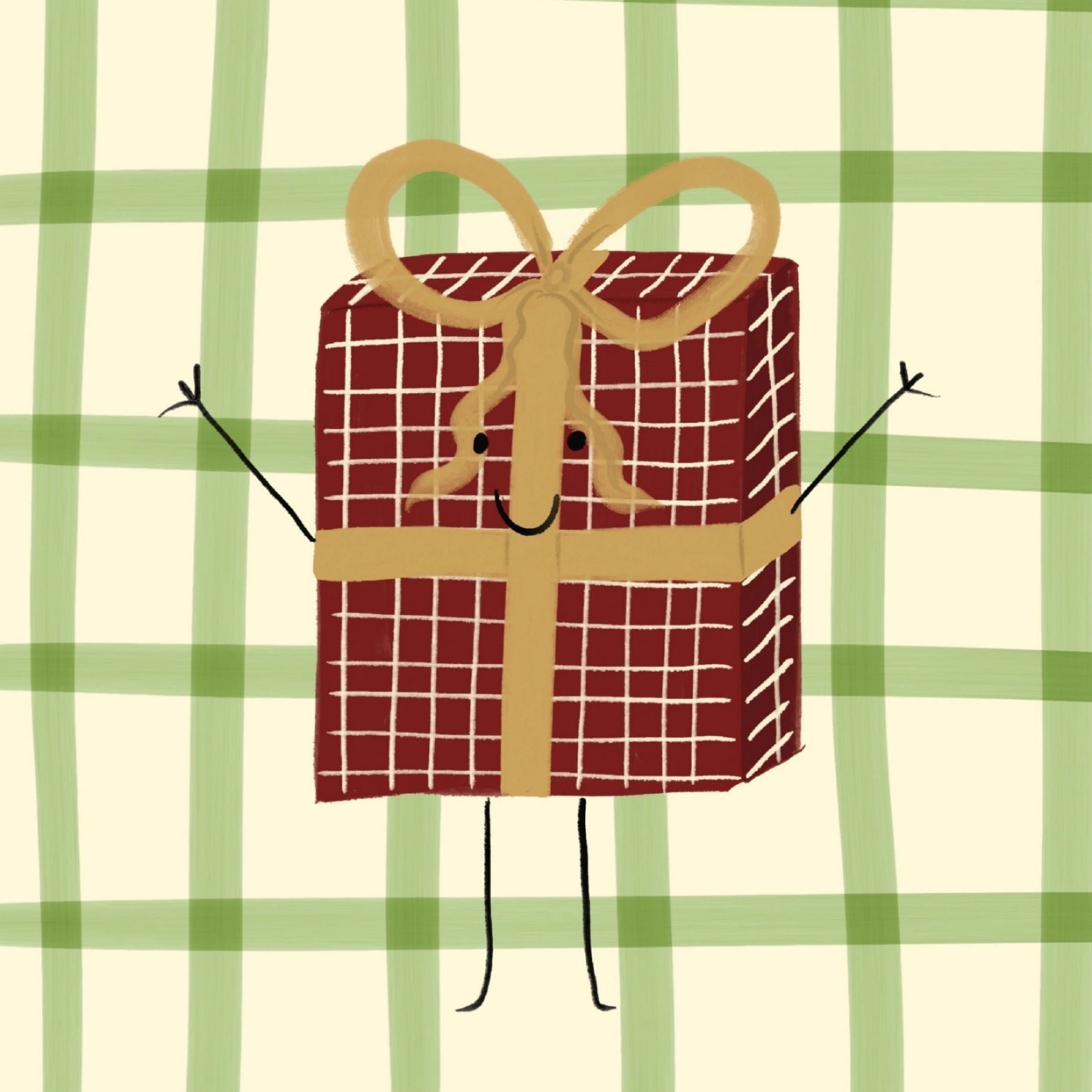 Stampa per la cameretta dei bambini con scatola regalo di Natale