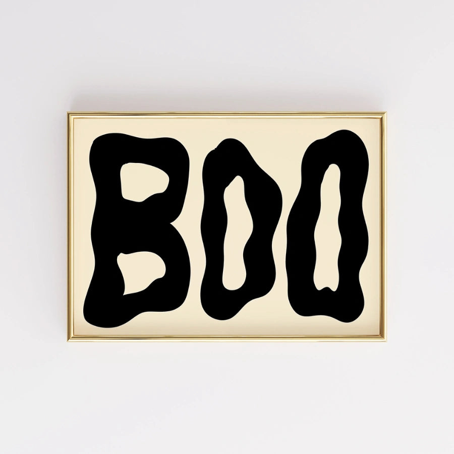 BOO Halloween stampabile – Arte murale minimalista di Halloween