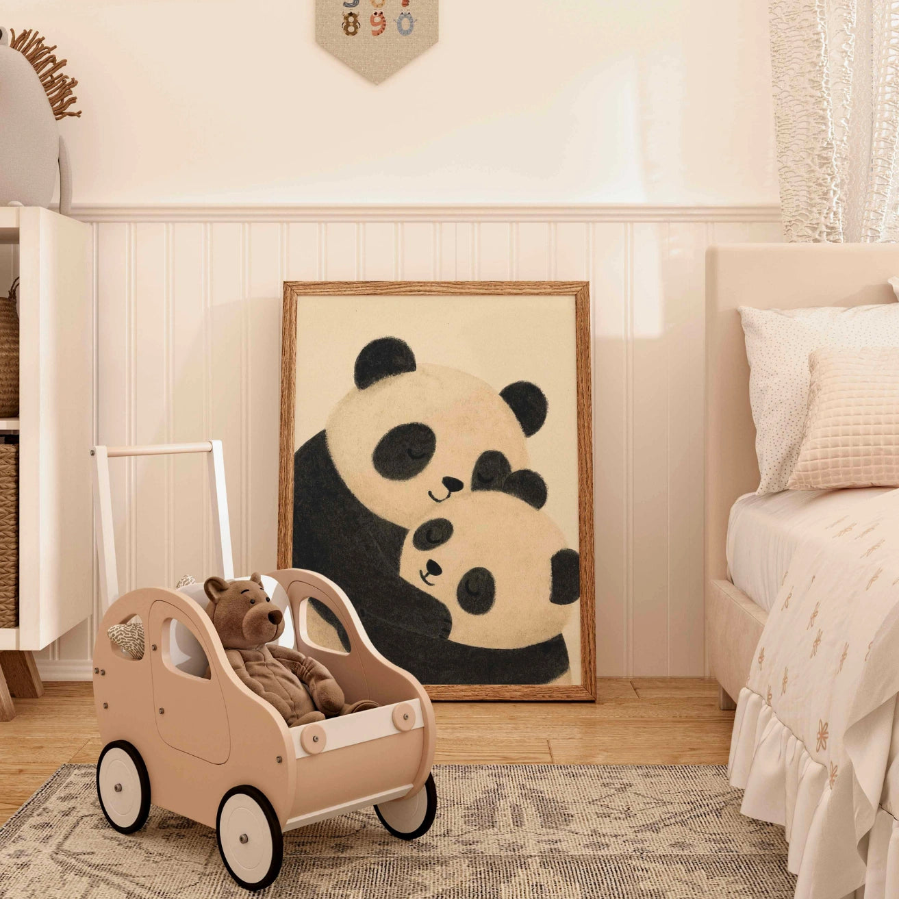 Stampa per cameretta dei panda