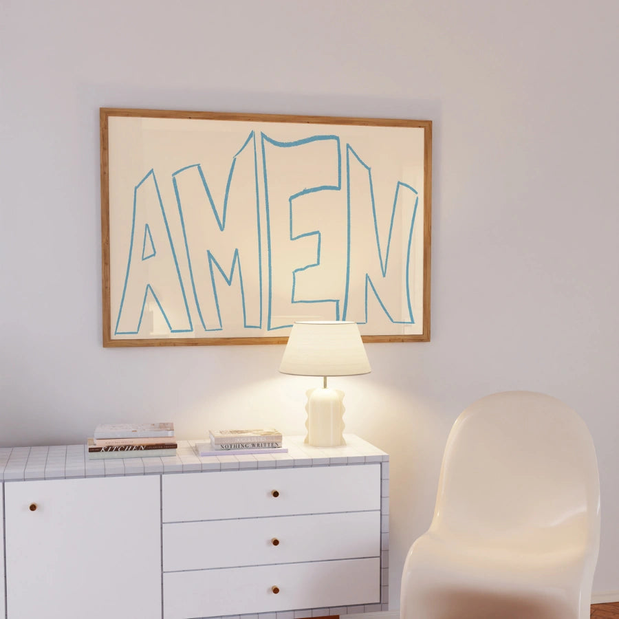 Amen Wall Art – Stampa cristiana minimalista