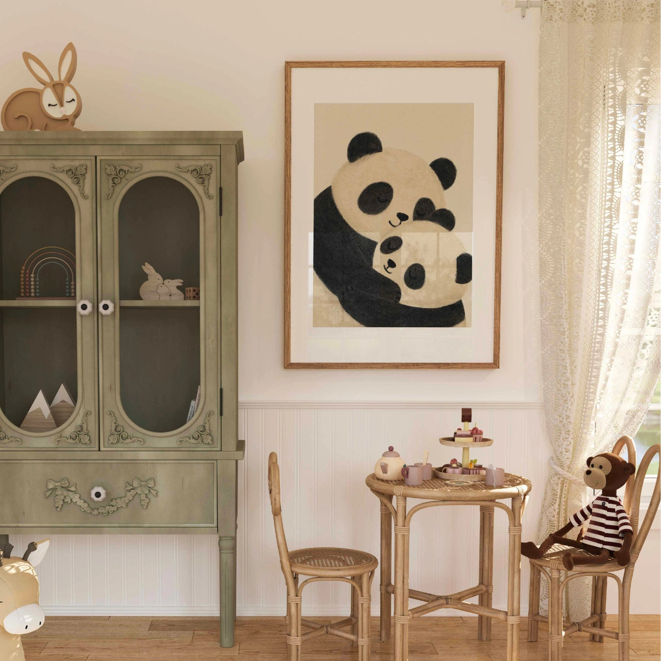 Stampa per cameretta dei panda