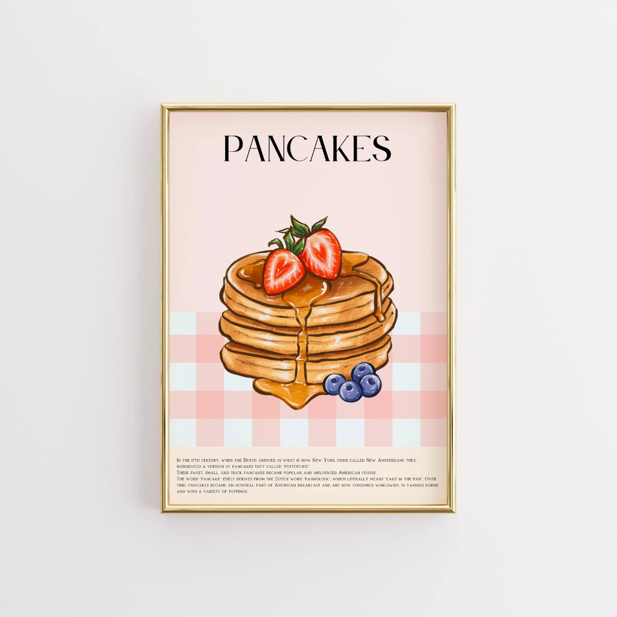 Decorazione murale per la colazione con pancake – Stampa da cucina