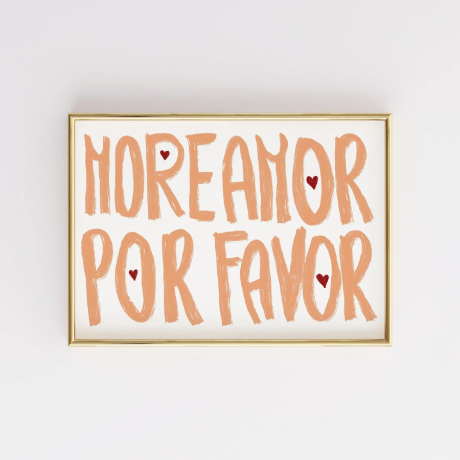 Più stampa Amor Por Favor – Decorazione da parete con amore spagnolo