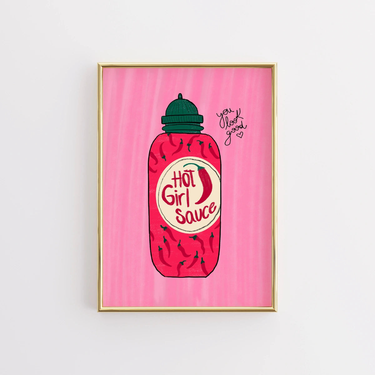Hot Girl Sauce Wall Art – Poster da cucina