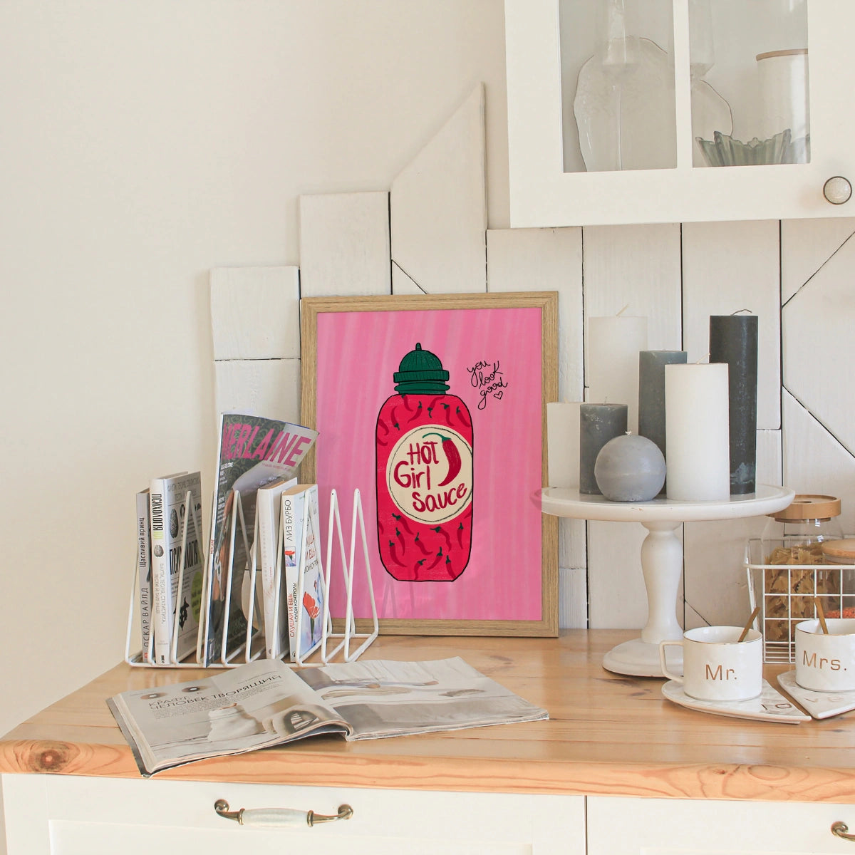 Hot Girl Sauce Wall Art – Poster da cucina