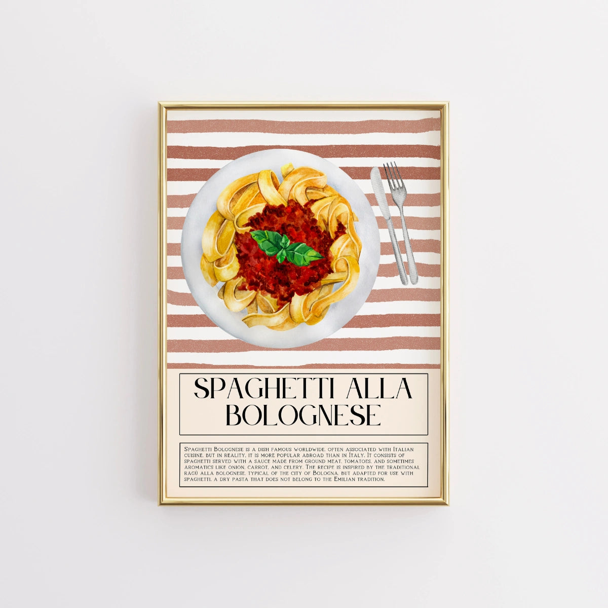 Spaghetti Kitchen Wall Art – Stampa di pasta italiana