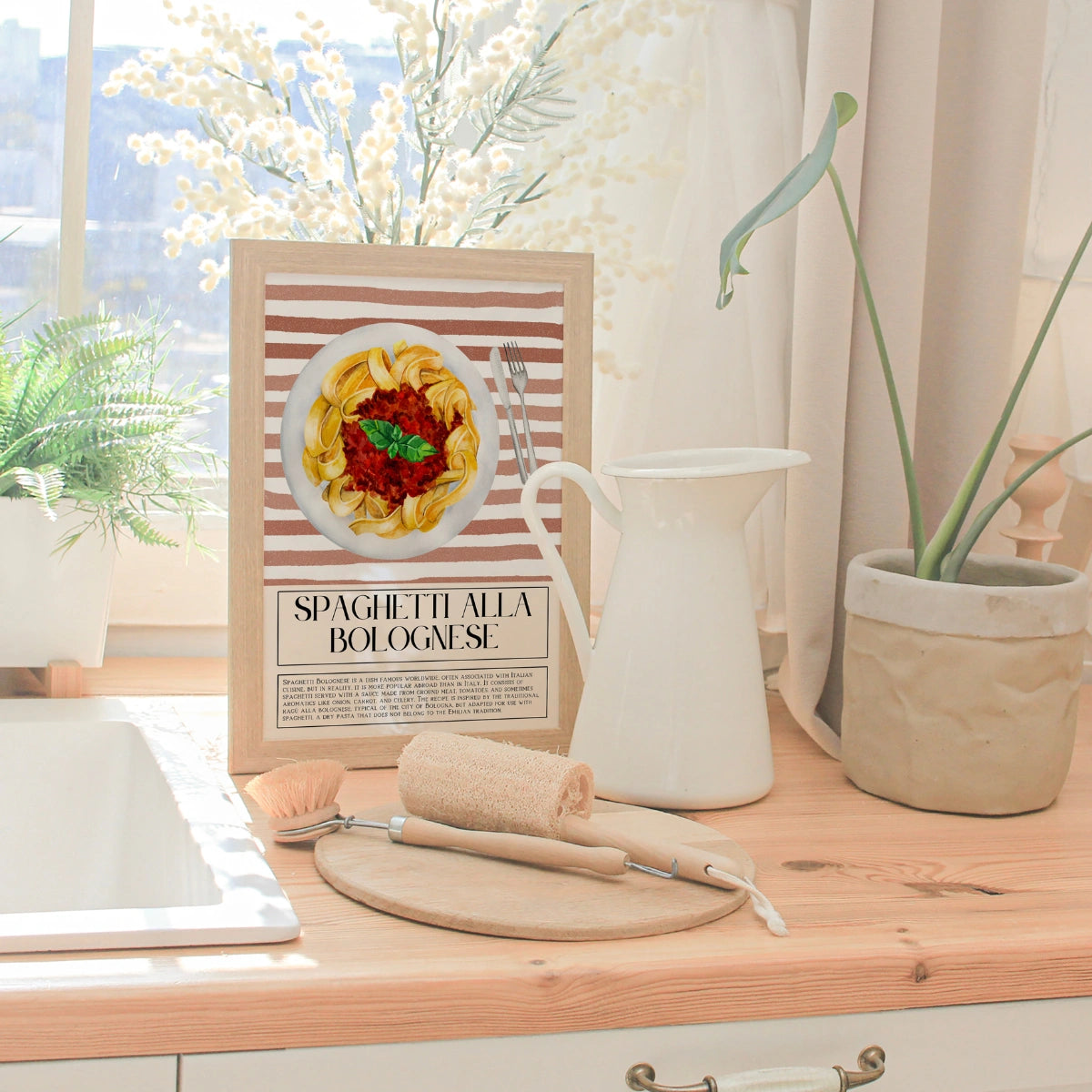 Spaghetti Kitchen Wall Art – Stampa di pasta italiana