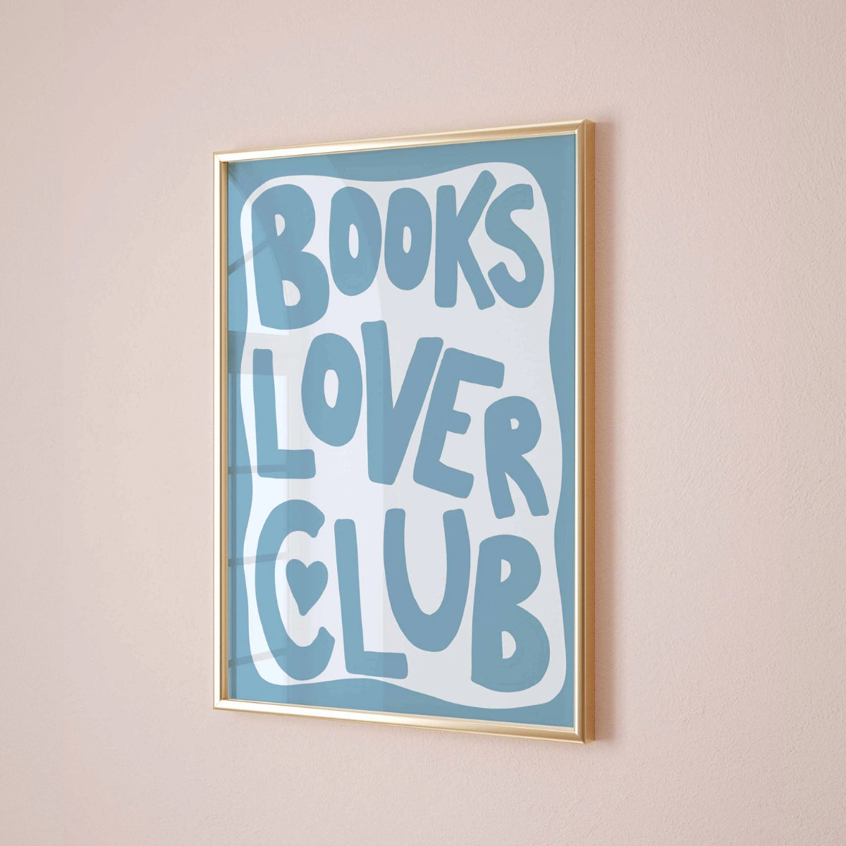 Arte murale Books Lover Club – Stampa estetica blu