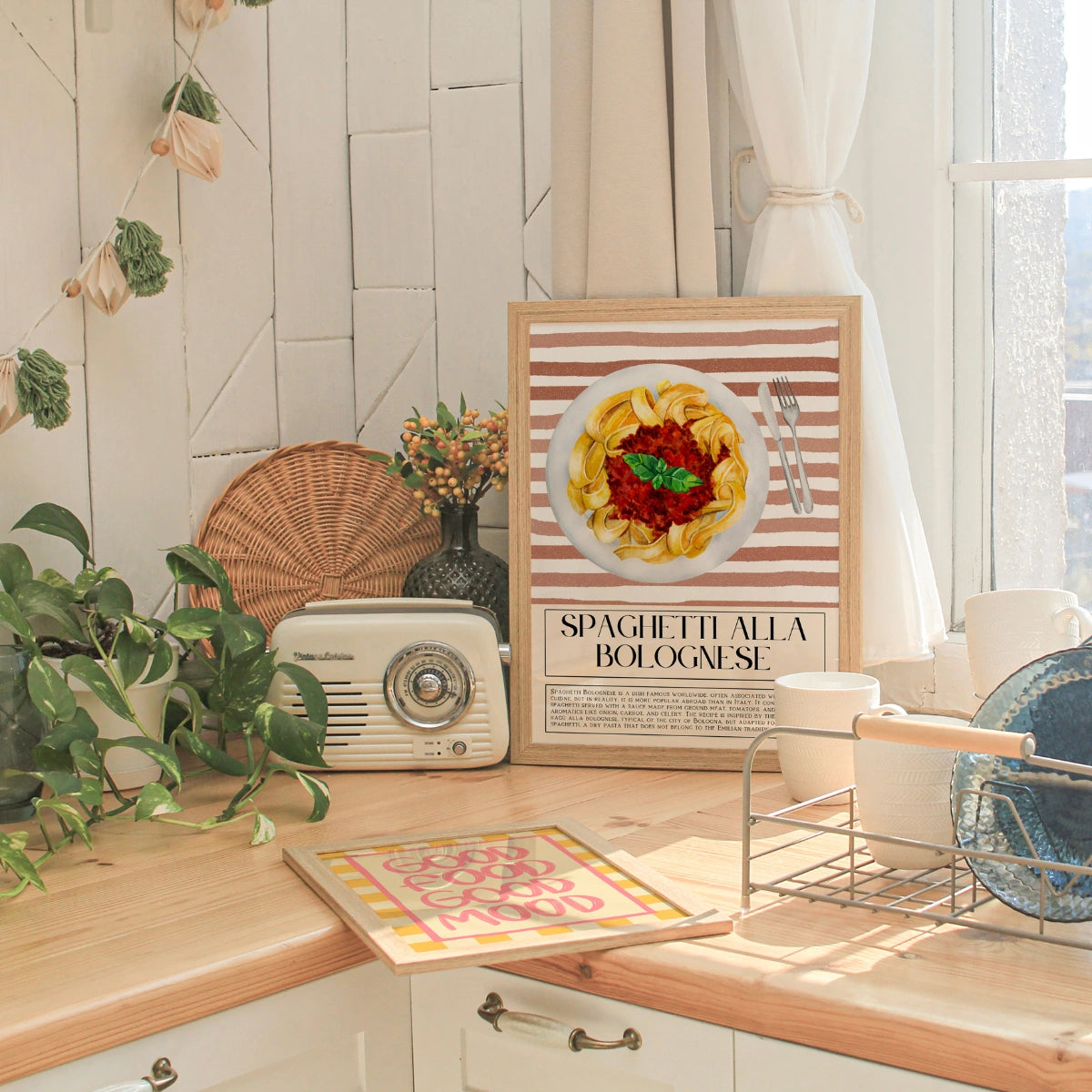 Spaghetti Kitchen Wall Art – Stampa di pasta italiana