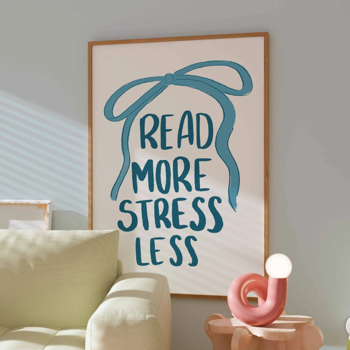 Leggi di più Stress Less Wall Art – Poster Blue Bookish