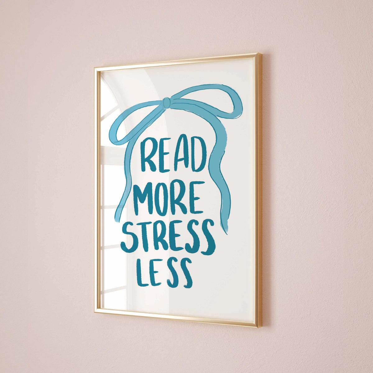 Leggi di più Stress Less Wall Art – Poster Blue Bookish