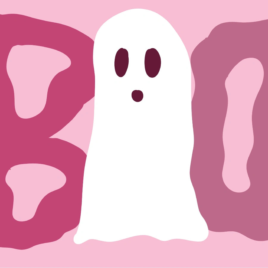 BOO Ghost Wall Art – Divertente poster estetico autunnale