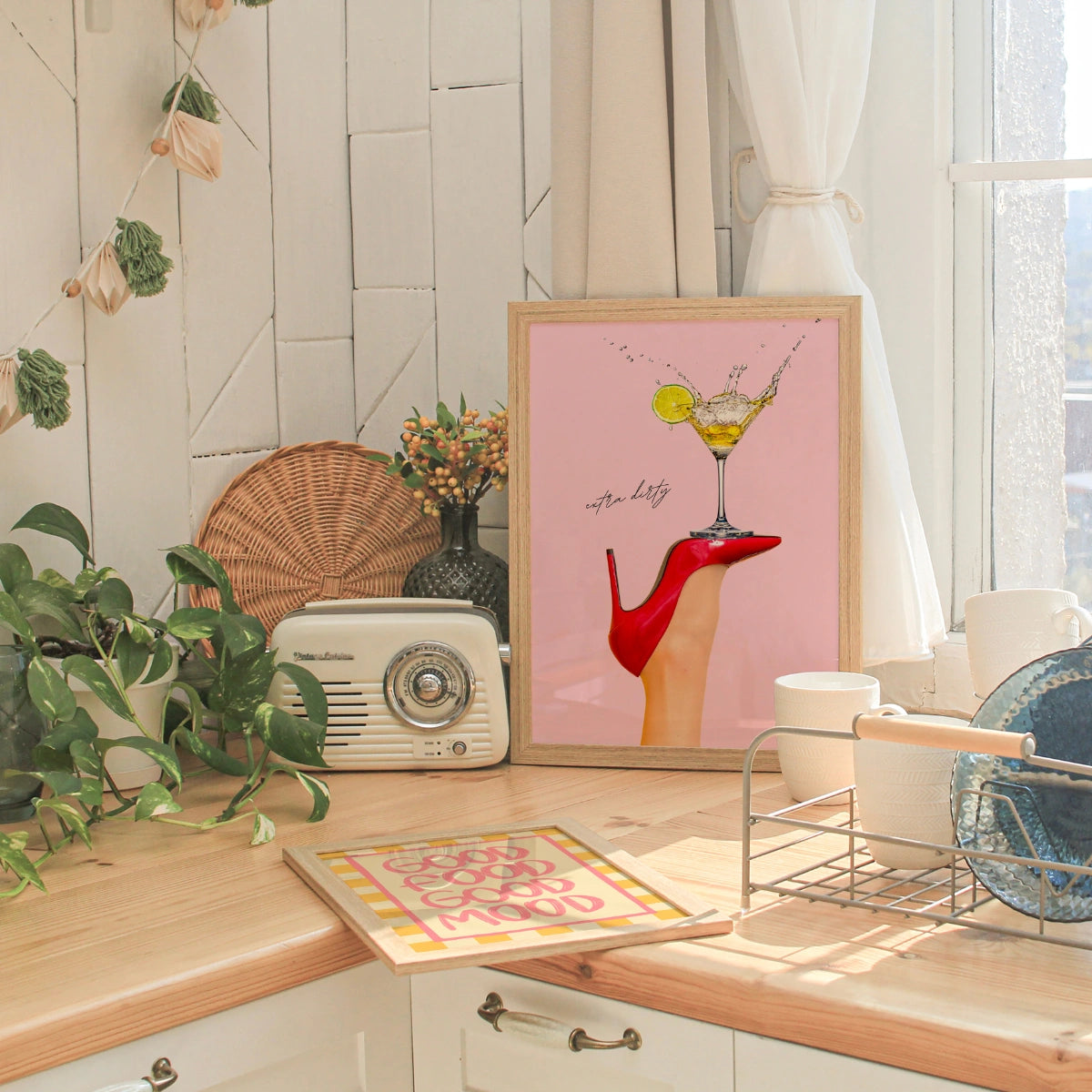 Stampa Extra Dirty Martini – Arte murale da cocktail glamour