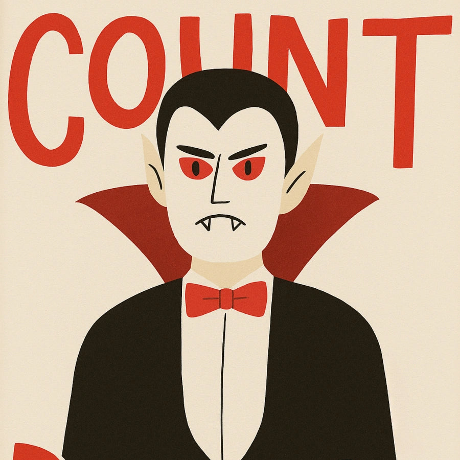 Stampa di Halloween del Conte Dracula – Divertente arte murale con vampiro