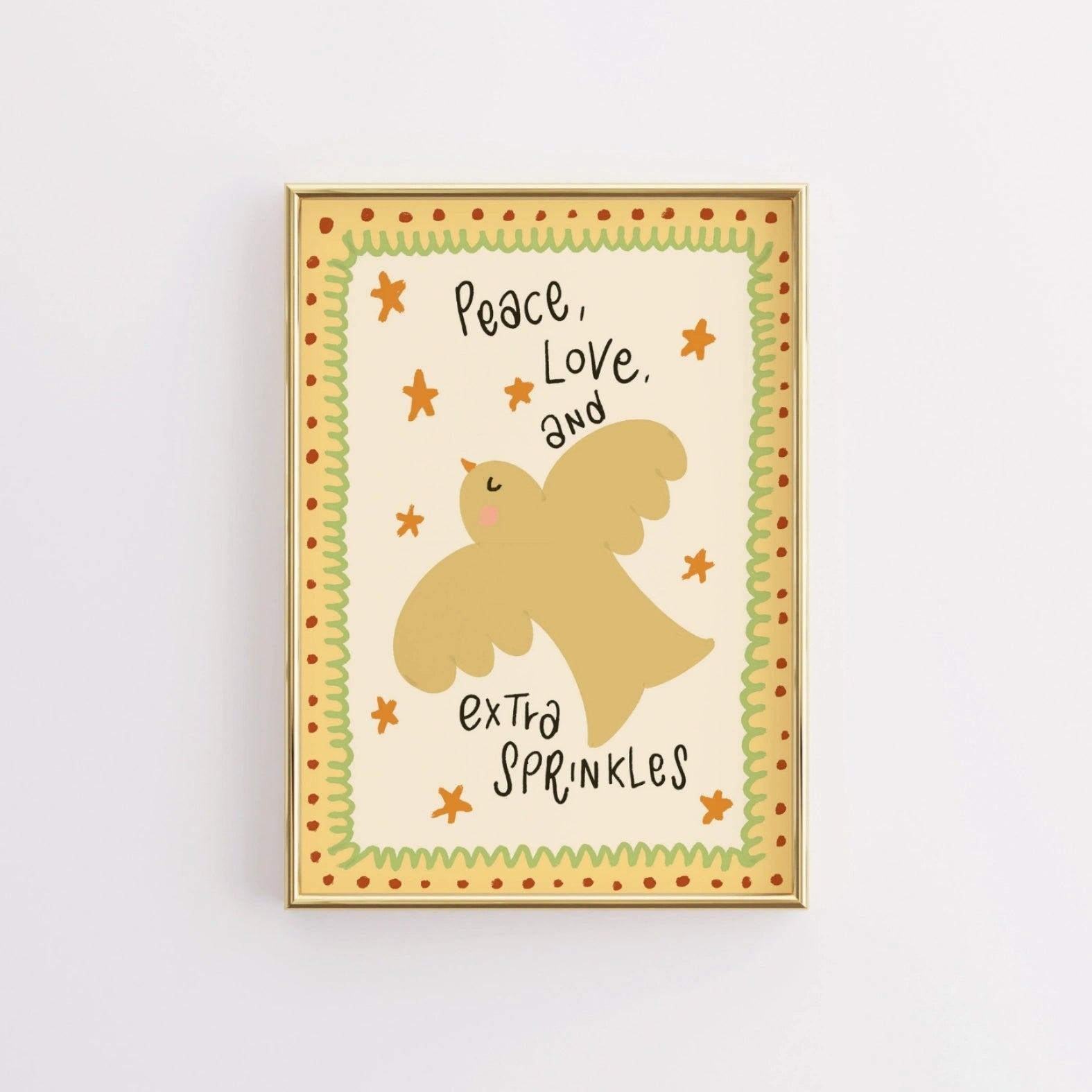 Stampa natalizia "Pace, Amore e Granella Extra"