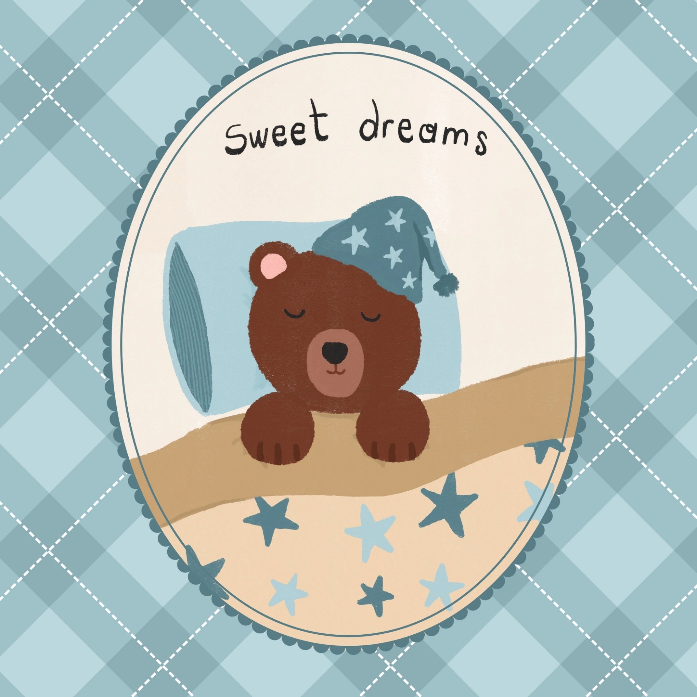 Stampa per cameretta dei bambini "Sweet Dreams Bear"