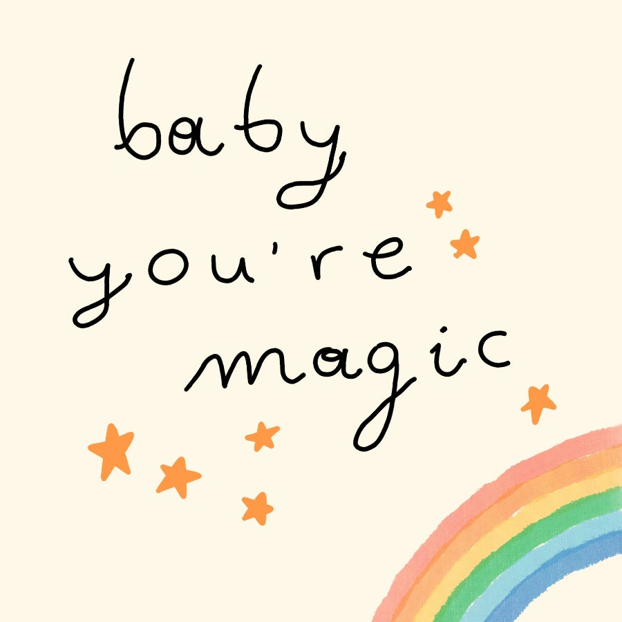 Baby You're Magic Wall Art – Stampa arcobaleno per cameretta dei bambini