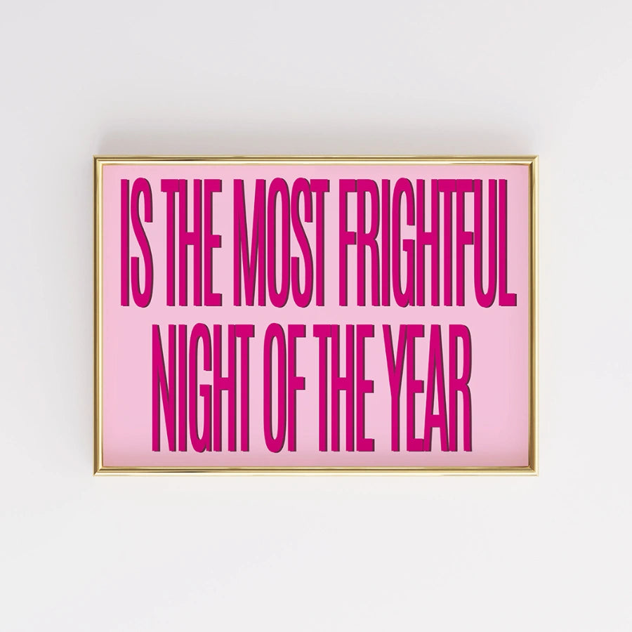 La notte più spaventosa: stampa tipografica di Halloween audace