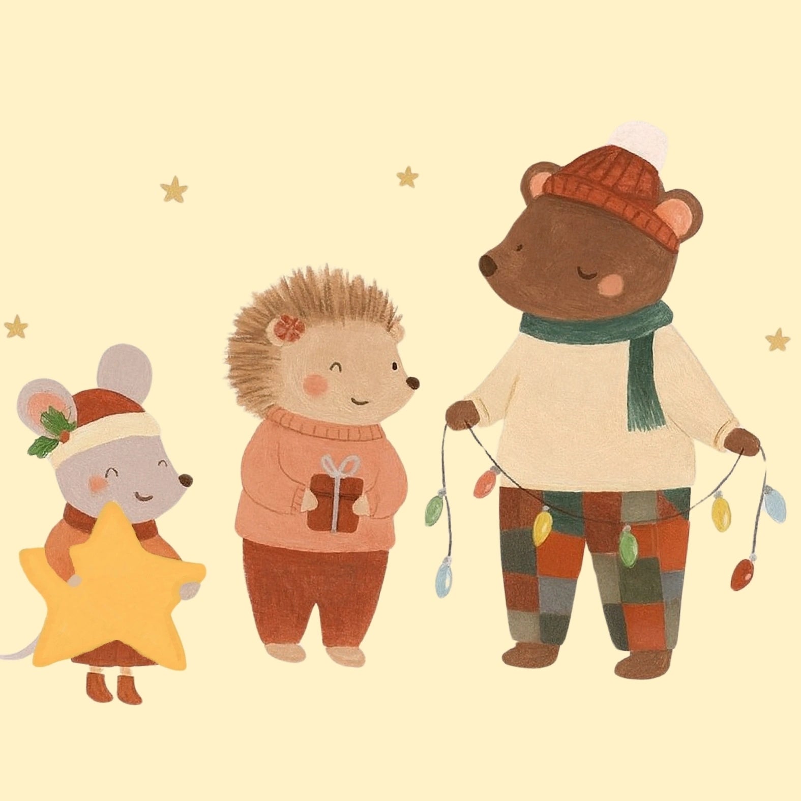 Stampa natalizia "Amici del bosco"