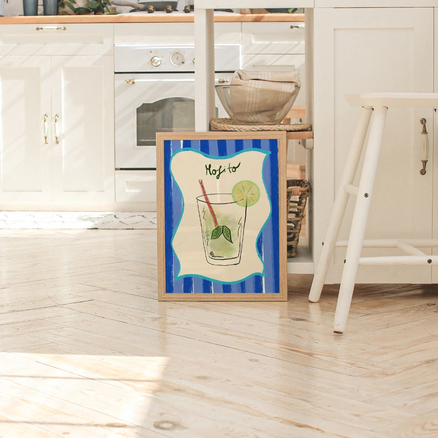 Mojito Cocktail Wall Art – Divertente poster stampabile per bevande da cucina