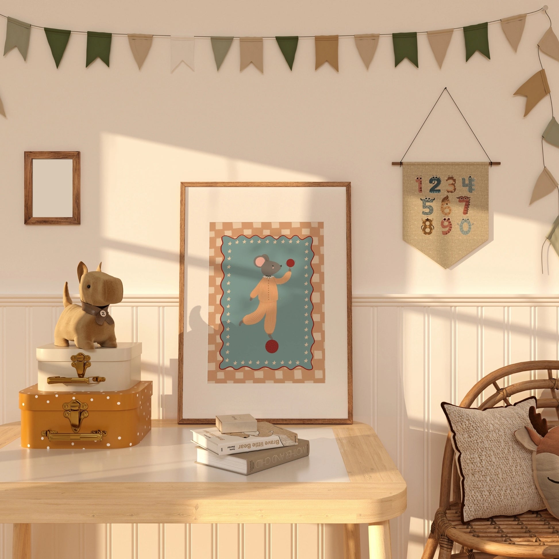 Stampa per cameretta dei topi da circo