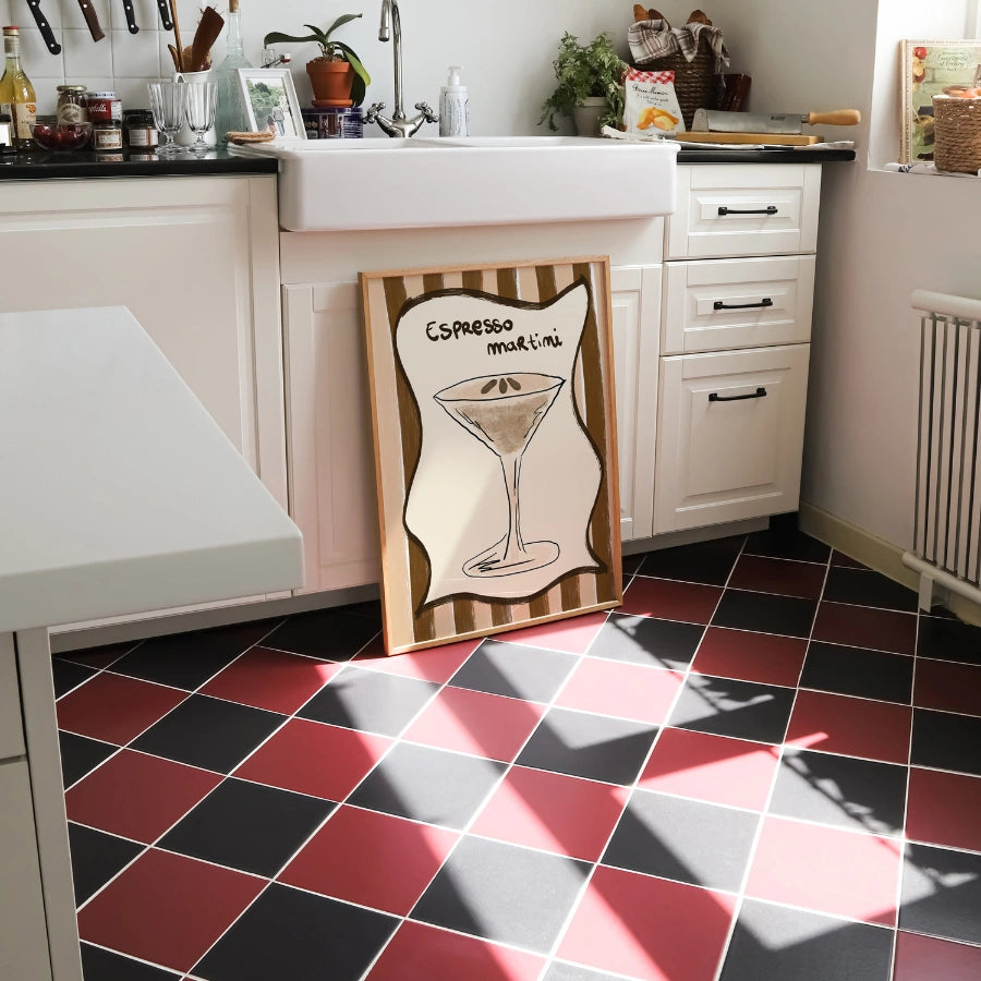 Espresso Martini Wall Art – Stampa neutra da cucina e bar