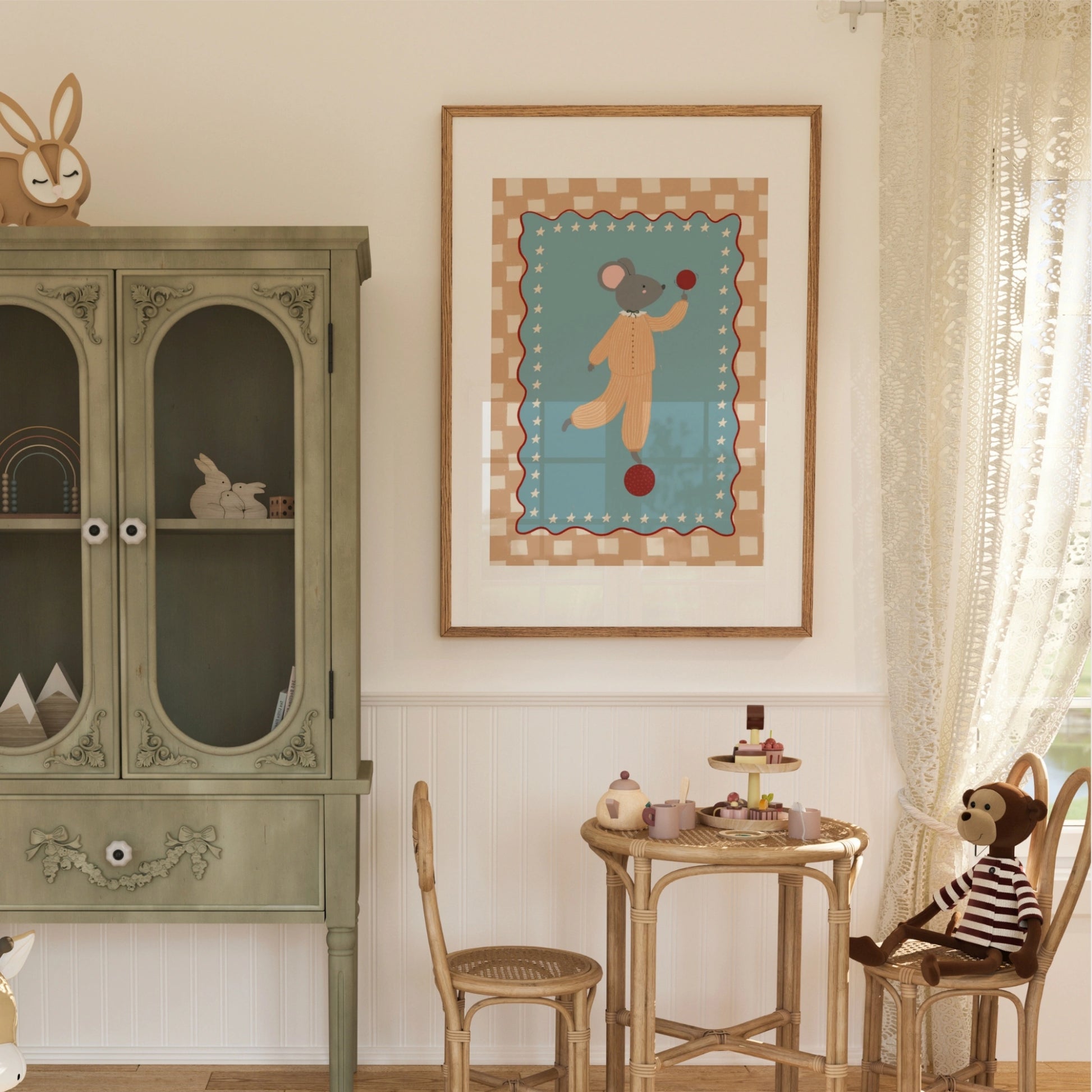 Stampa per cameretta dei topi da circo