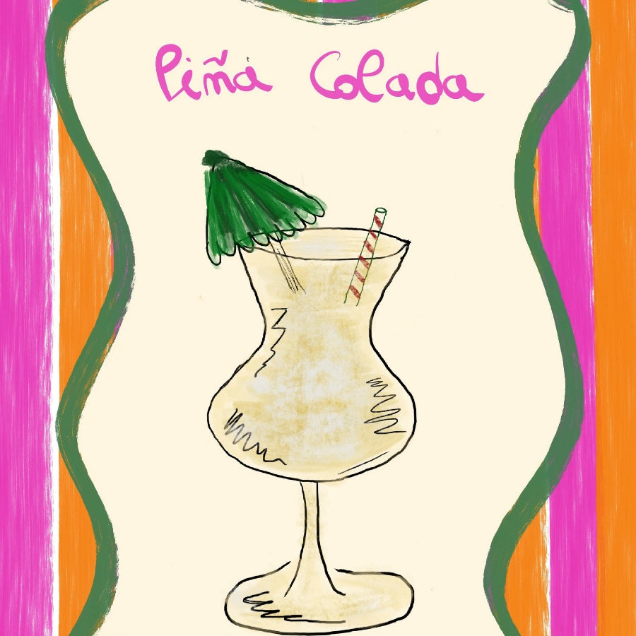 Piña Colada Wall Art – Stampa da cucina tropicale