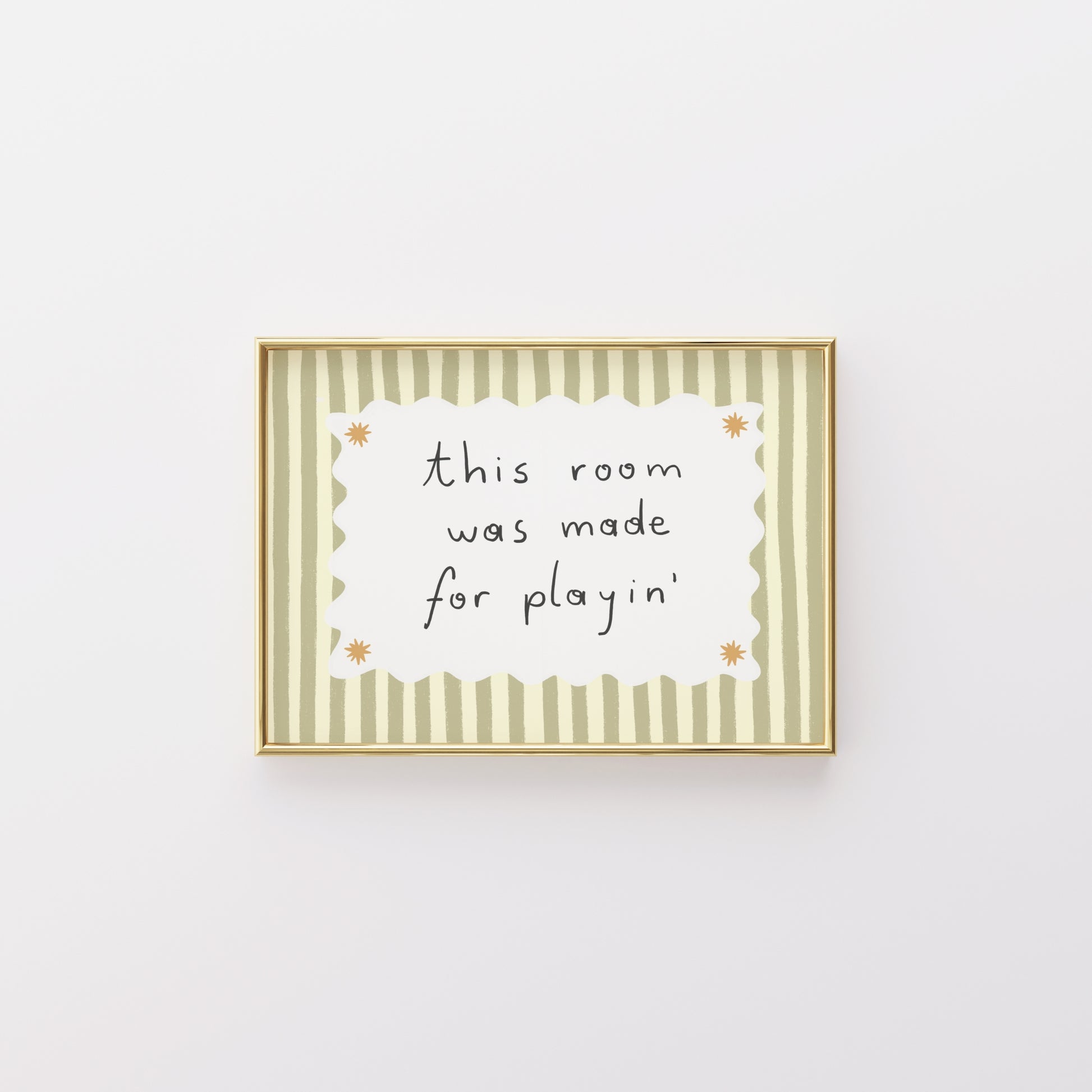 Poster vintage a righe per la cameretta dei bambini